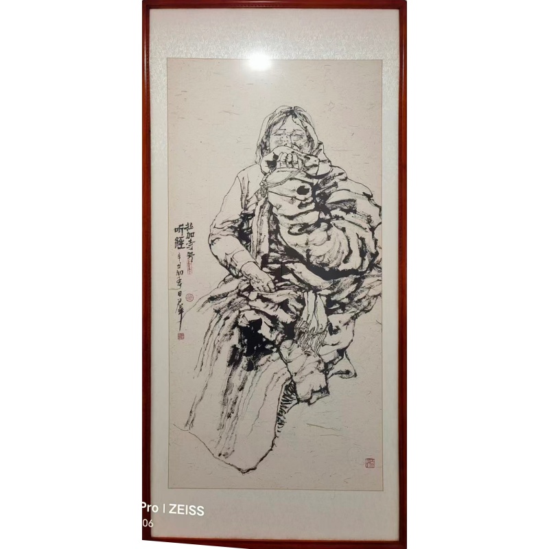 覃日群 当代《拉加寺听经人》AE2623