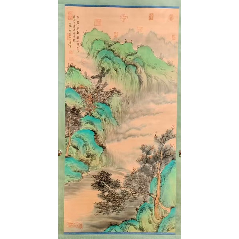 唐寅青山绿水立轴AB02217