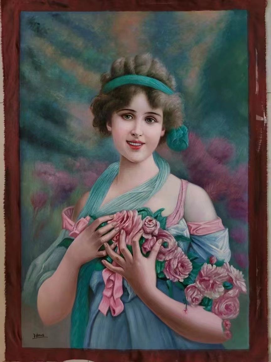 玫瑰花美女