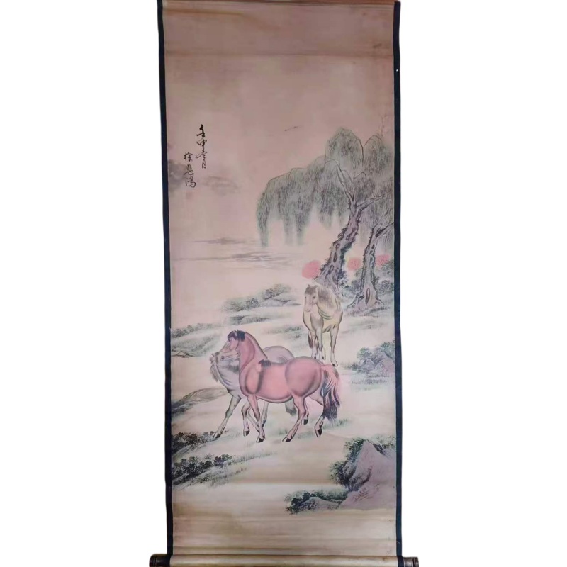 徐悲鸿三马彩图AK1861