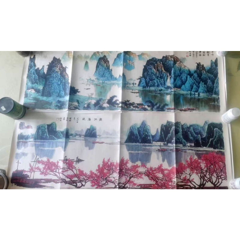 漓江山水图（一对）AC6575