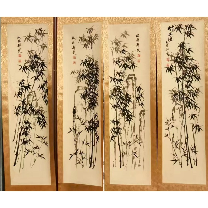 郑板桥：墨竹四条屏AB02263
