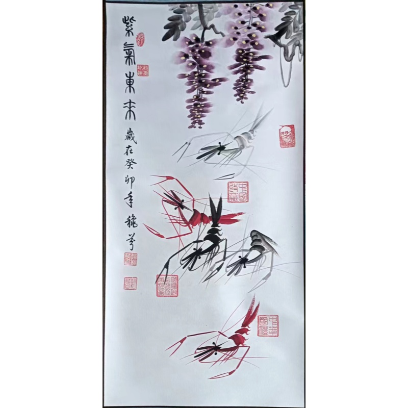 水墨群虾图AB02293
