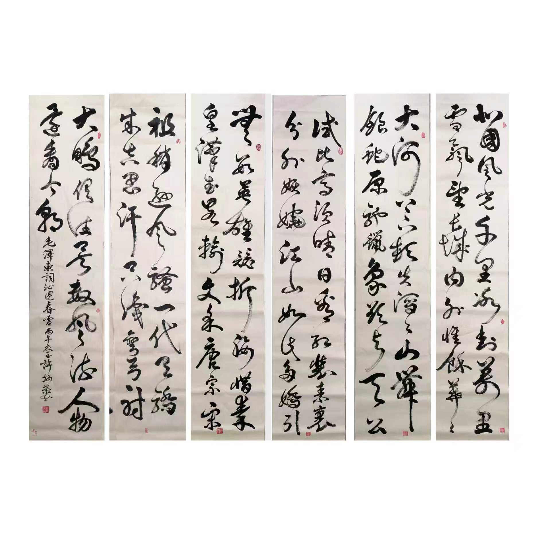 许炳荣书法沁园春雪AB02286