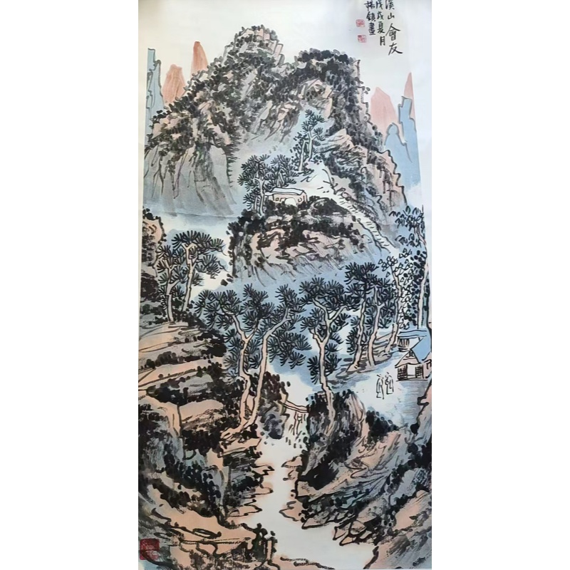 溪山会友山水立轴AB02301