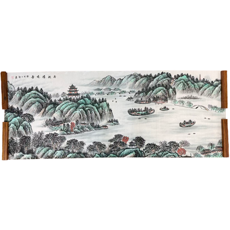 《西湖胜境图》山水横幅AC6732