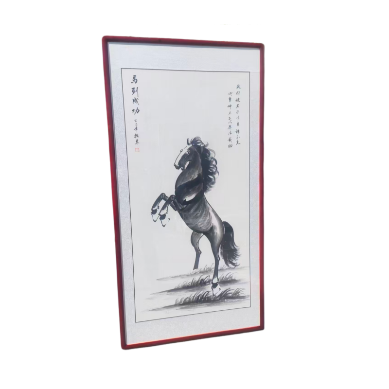 马到成功水墨奔马立轴AC1400