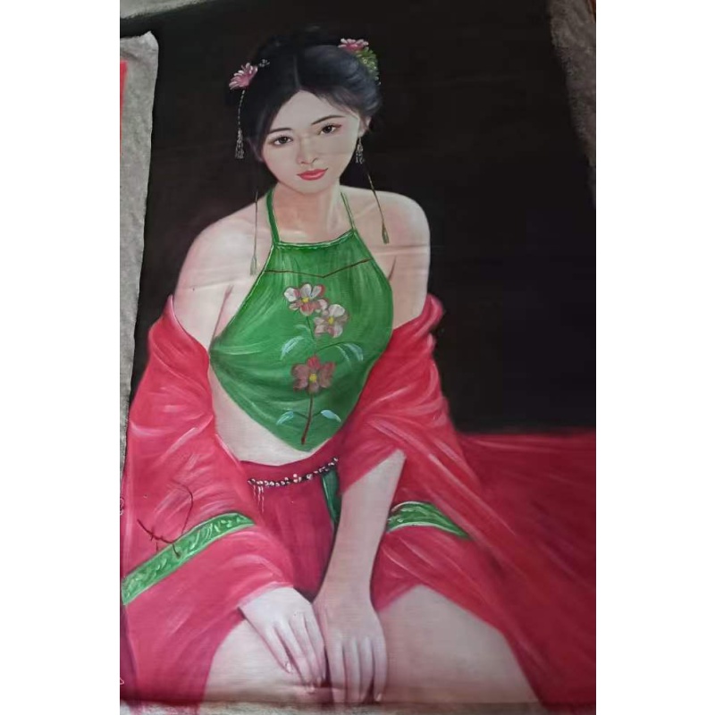 油画《少女》AC6705