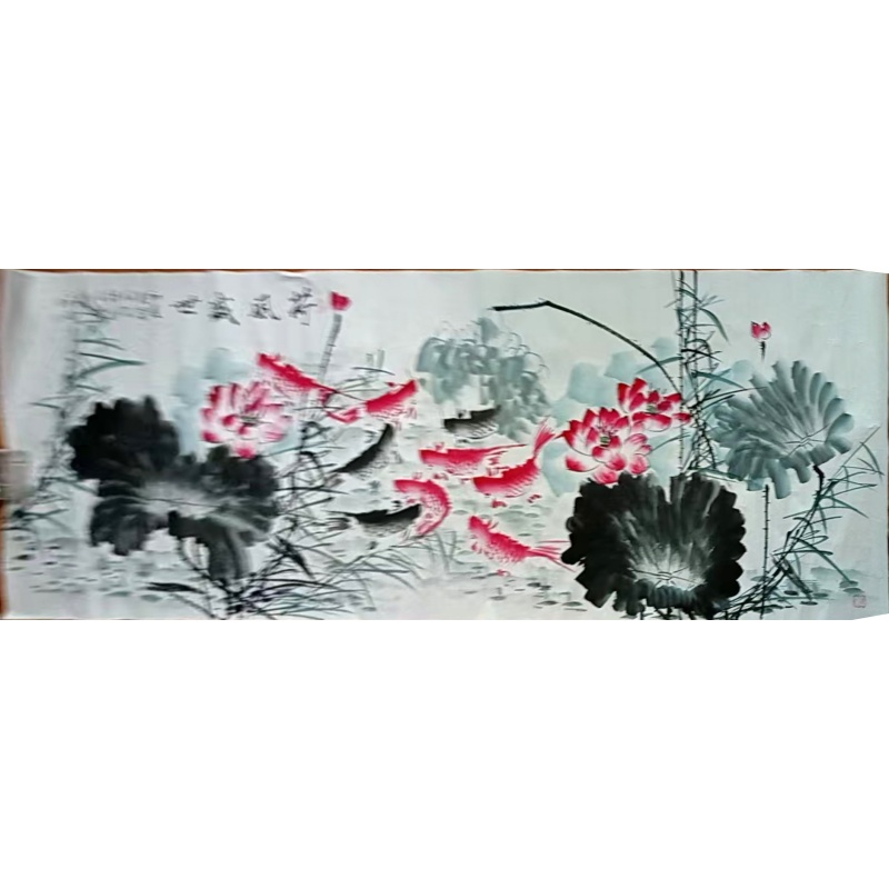 荷花盛世九鱼图AH0961