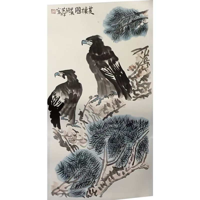 李苦禅松鹰图AG2490