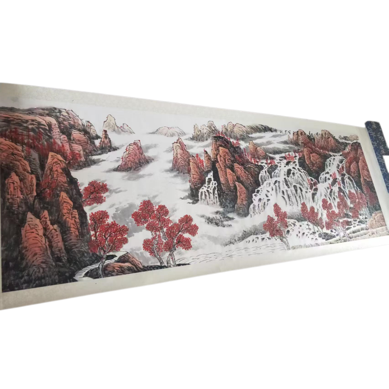 《祖国江山万里红》山水画AC1671