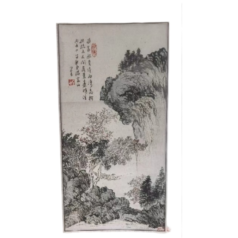 溥儒 溪山行舟图（山水立轴AB6354