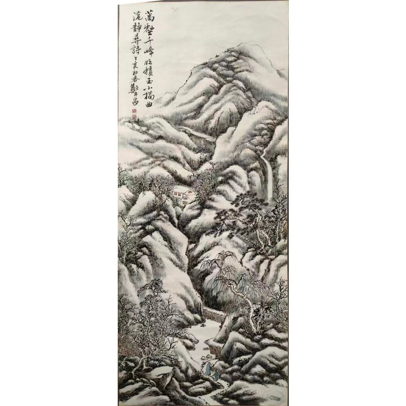 郑午昌款雪景山水立轴AE1622