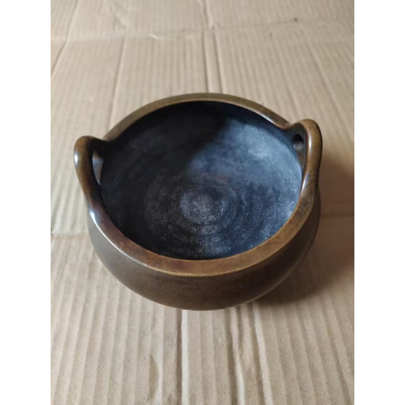 三足双耳铜香炉AC1868