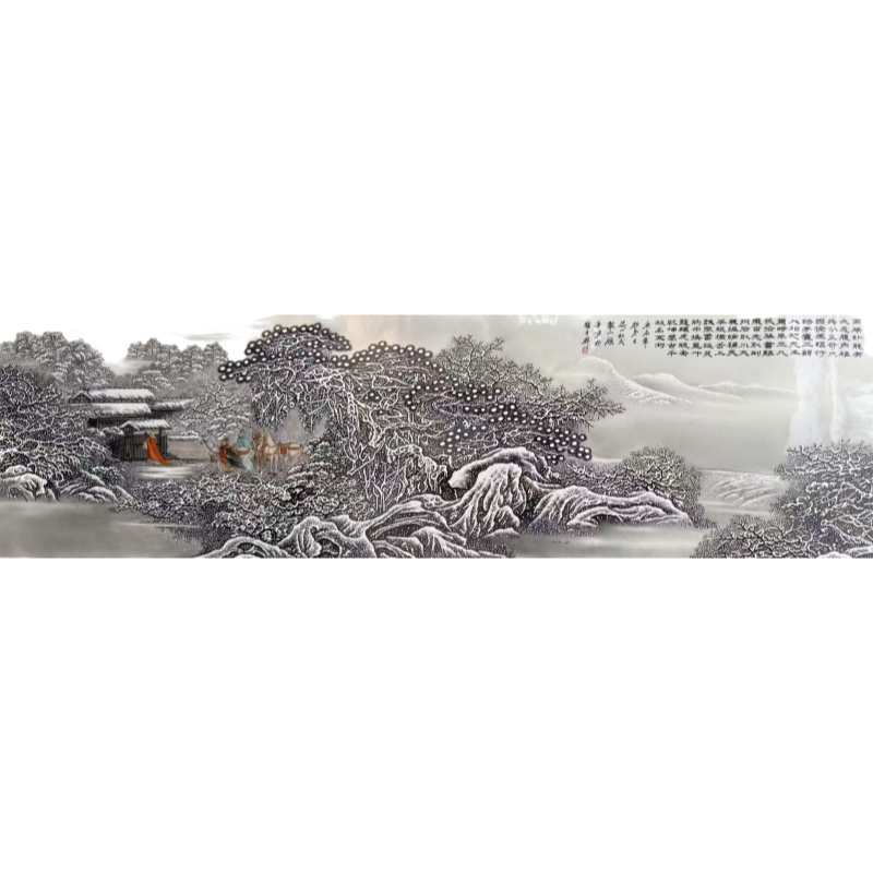三顾茅庐石板画AB6546