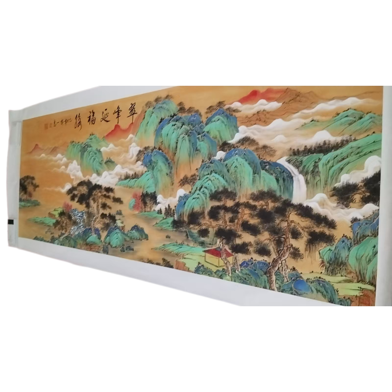 大青绿山水横幅《翠峰延福》AC1878