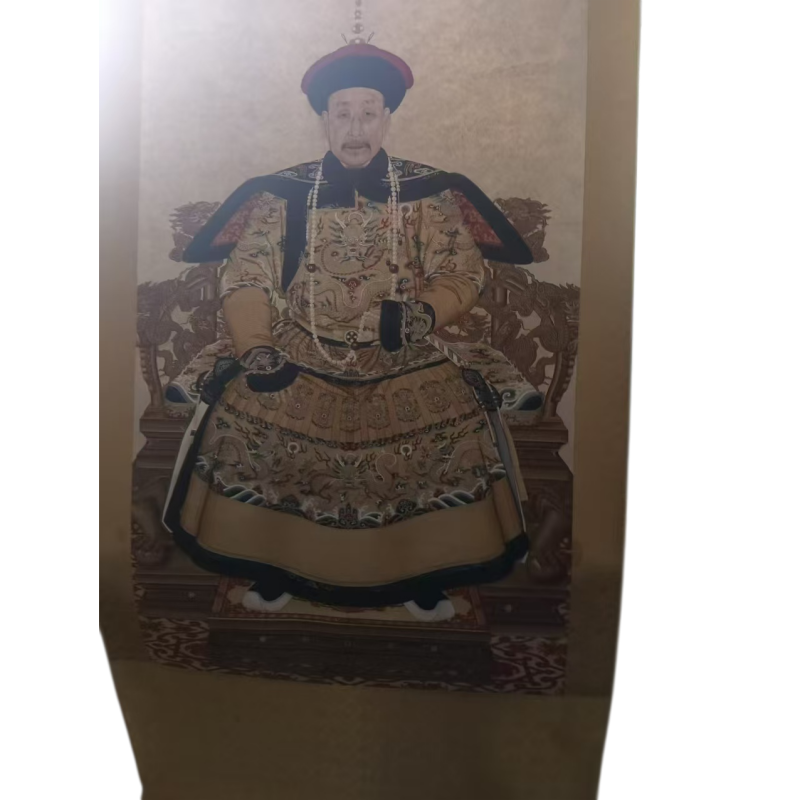 乾隆皇帝朝服像立轴AC1083