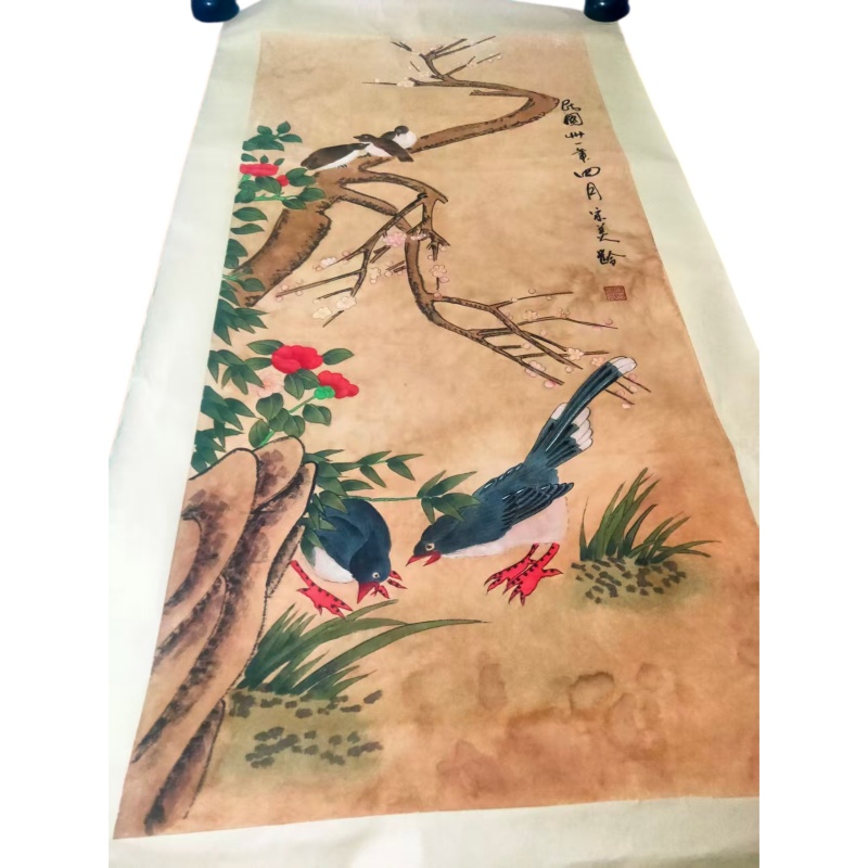 宋美龄花鸟图AB6637