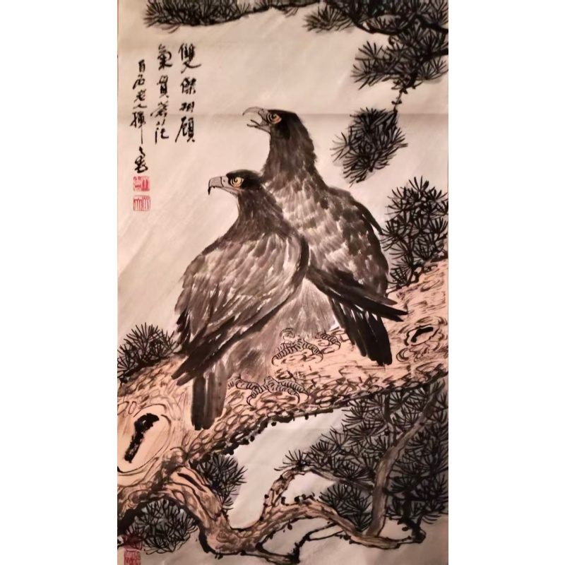 齐白石双鹰图AH1054
