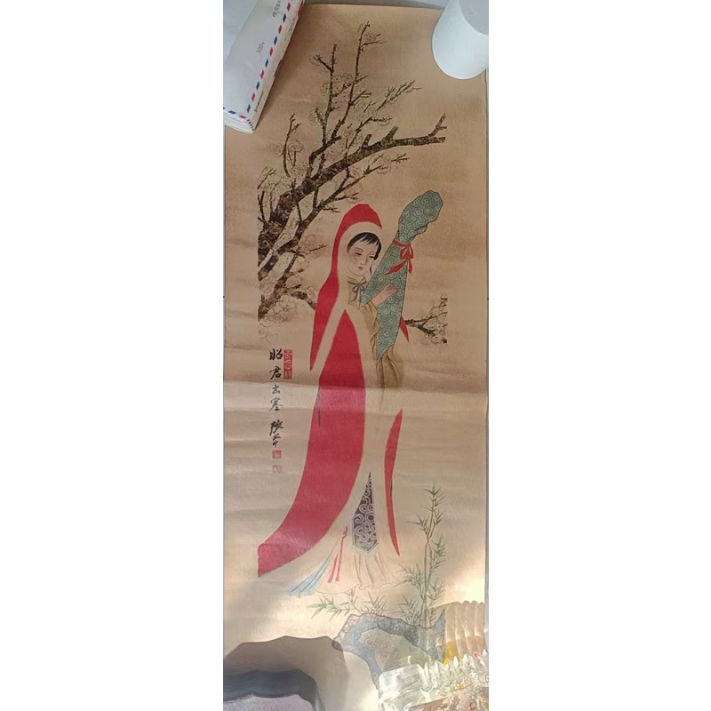 昭君出塞仕女立轴AG2700