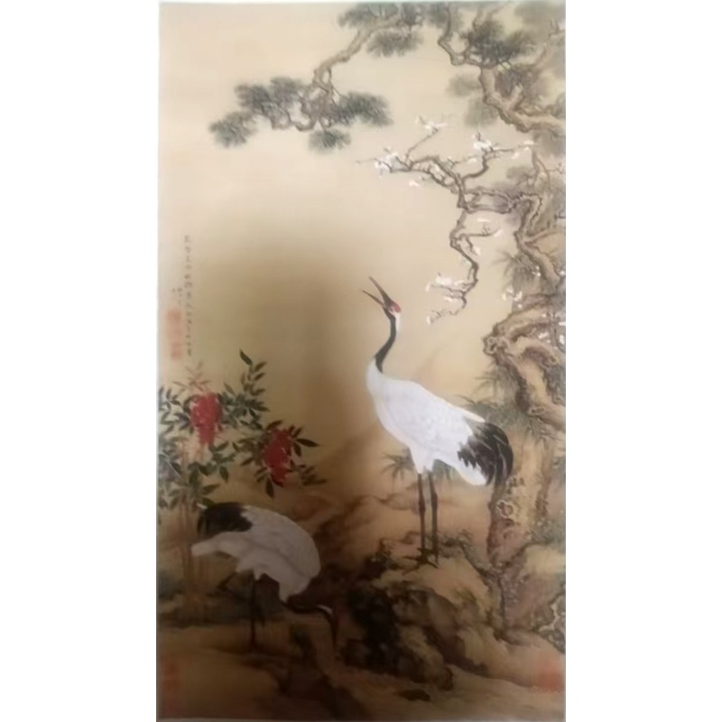 沈铨 松梅双鹤图AG2712