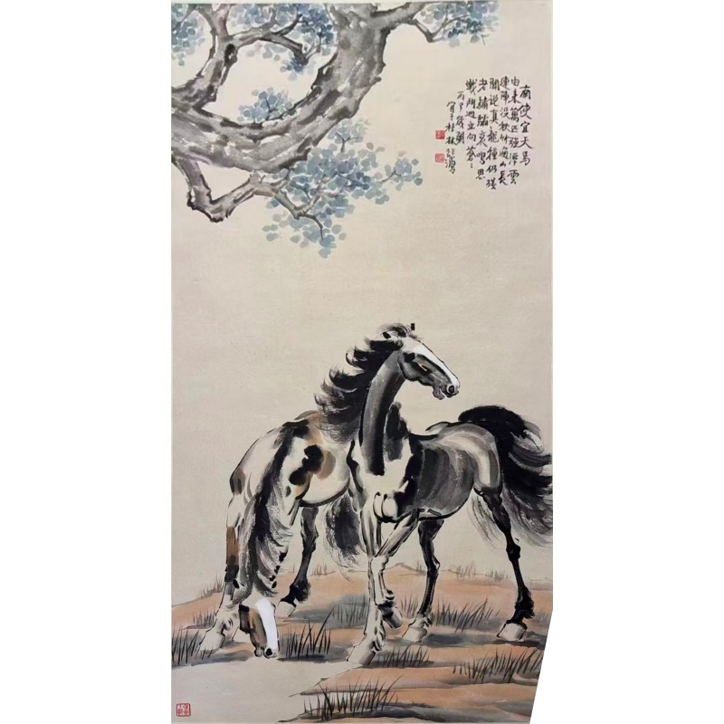 徐悲鸿《双骏图》AE3122