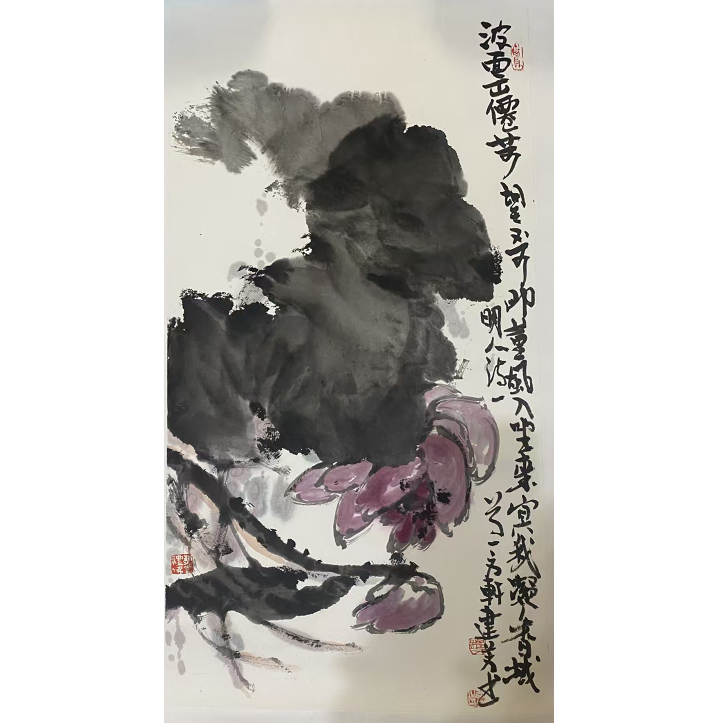 程建芳&mdash;大写意 水墨荷花AD2748