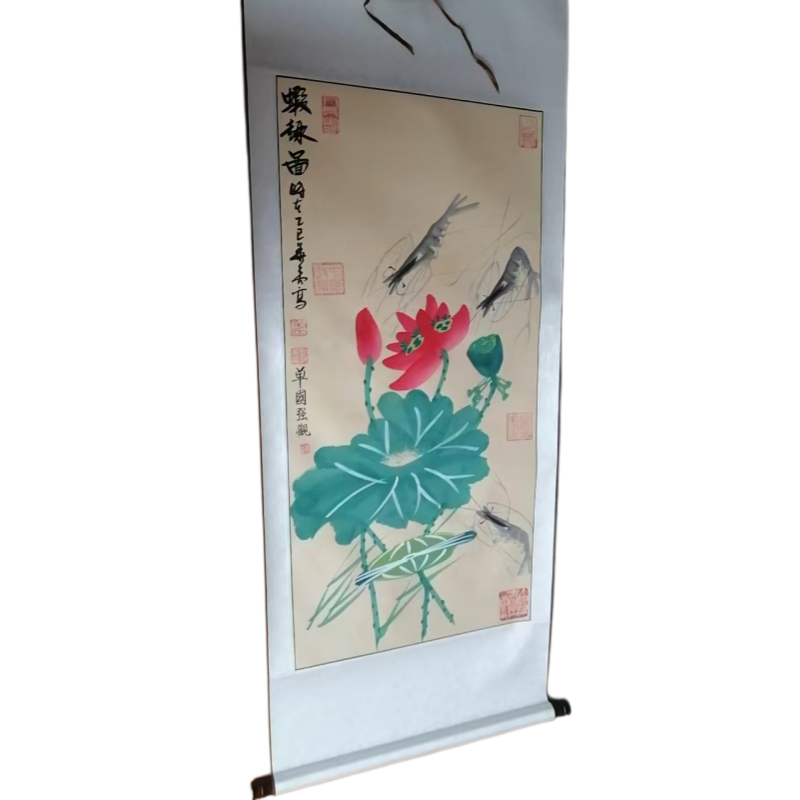 荷花虾趣图AC1476