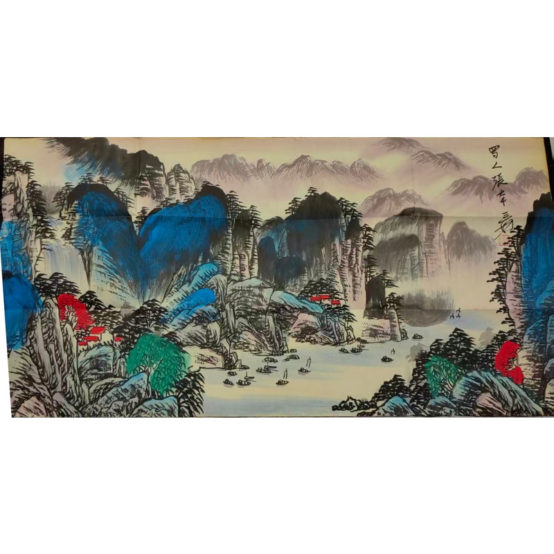 张大千 泼彩山水图AG2777