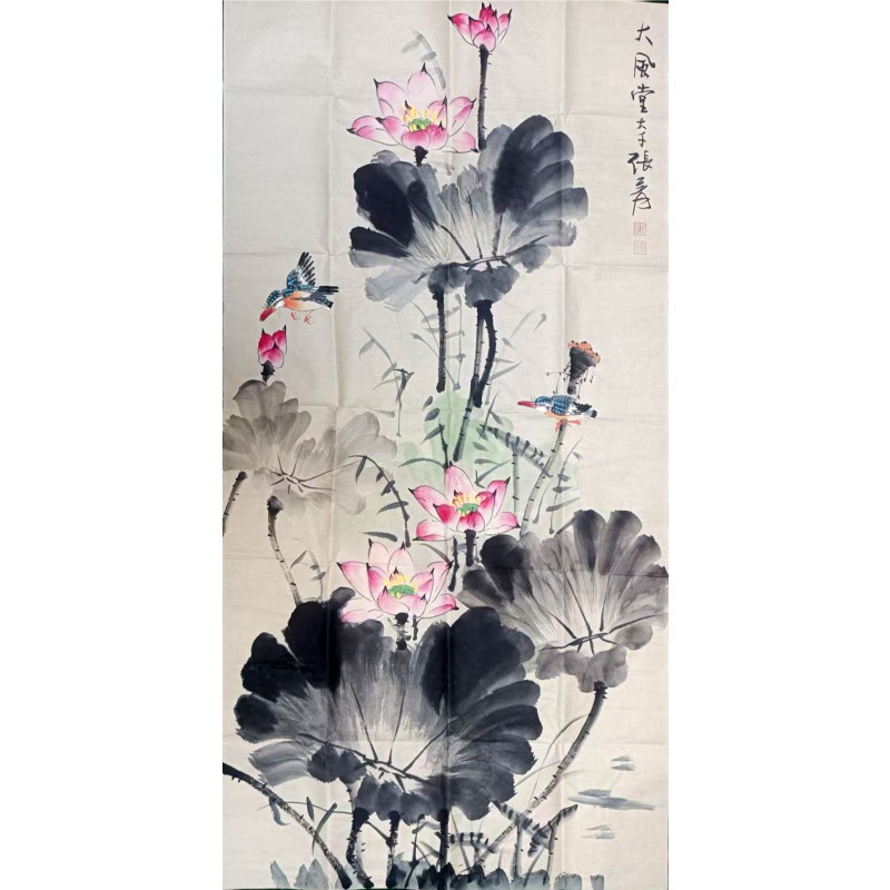 张大千 荷塘图AG2787